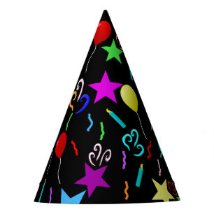 Chapeaux De Fètes Ballons de fête colorés et étoiles