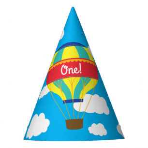 Chapeaux De Fètes Balloon à air chaud mignon coloré 1er anniversaire