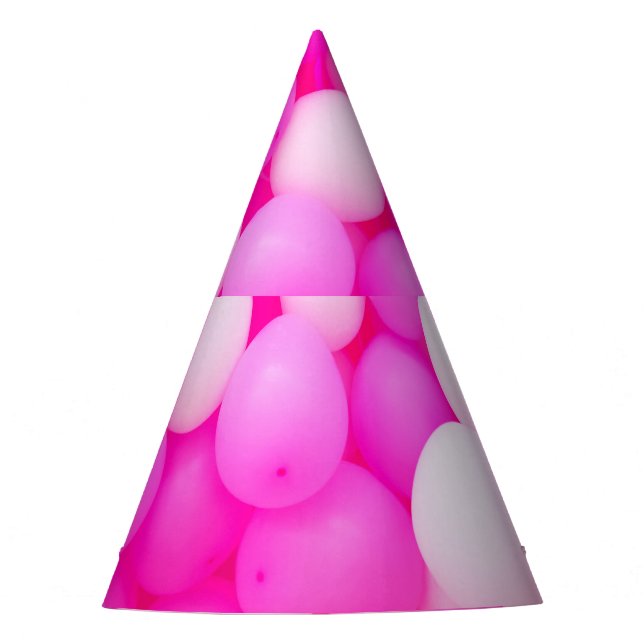 Chapeaux De Fètes Balloons Roses Festive Design Arrière - plan. (Devant)