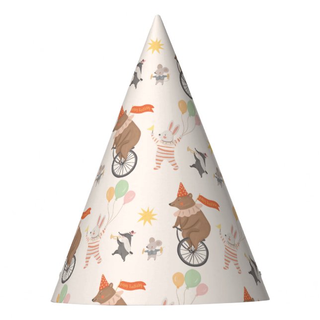Chapeaux De Fètes Bande d'animaux mignons Anniversaire (Devant)