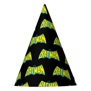 Chapeaux De Fètes Batman Logo Vintage bleu jaune