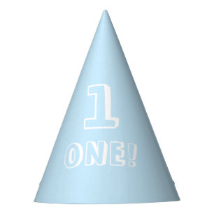 Chapeaux De Fètes Beau bleu clair numéro personnalisé âge anniver