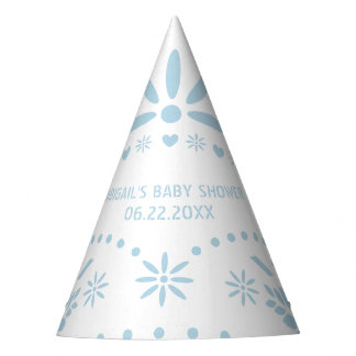 Chapeaux De Fètes Bébé bleu et blanc papel picado bébé garçon douche