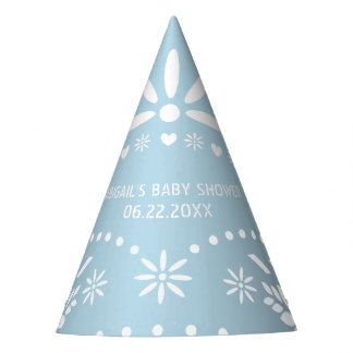 Chapeaux De Fètes Bébé bleu et blanc papel picado bébé garçon douche