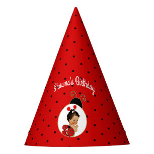 Chapeaux De Fètes Bébé coccinelle fille rouge et point noir