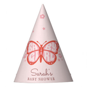 Chapeaux De Fètes Bébé Fille rose Papillon Bébé Douche cadeau