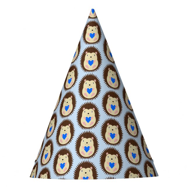 Chapeaux De Fètes Bébé Garçon Cœur Hérisson Motif (Devant)