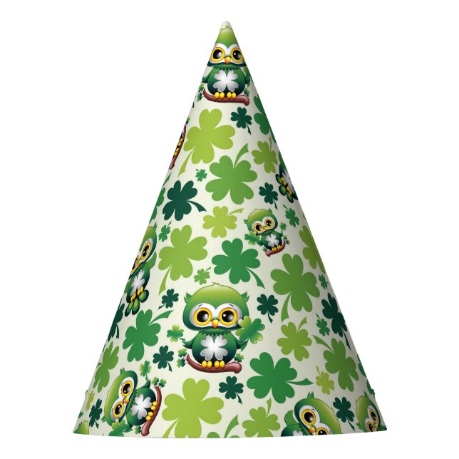 Chapeaux De Fètes Bébé Hibou Mignon St Patrick Dessin Animé (Devant)