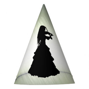 Chapeaux De Fètes Belle Fille Gitane Joue du Violon Vert