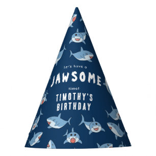 Chapeaux De Fètes Belle Grande White Sharks Ocean Anniversaire