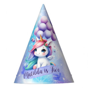 Chapeaux De Fètes Belle licorne avec Casquettes de la fête du cône d