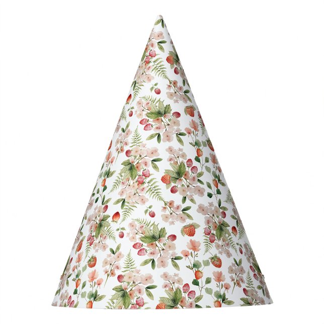 Chapeaux De Fètes Berry d'abord (Floral Berry First Party Hat by Painted Paperie
)