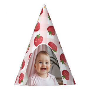 Chapeaux De Fètes Berry fraise Premier anniversaire Casquette de fêt