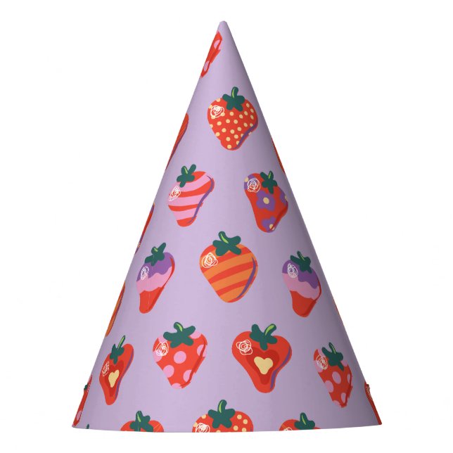 Chapeaux De Fètes Berry Special Strawberry Anniversaire - Plum (Devant)