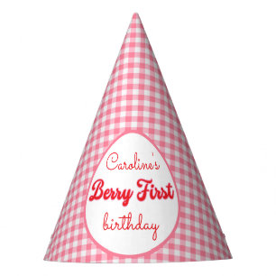Chapeaux De Fètes Berry Sweet Strawberry 1er fête d'anniversaire