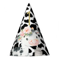 Black Cow Imprimer Premier Casquette de fête d'ann