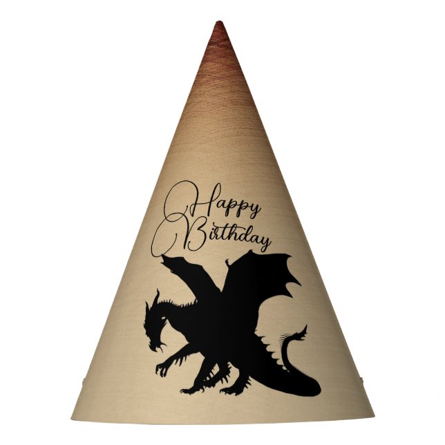 Chapeaux De Fètes Black Dragon Ancien Papier Anniversaire Anniversai (Devant)