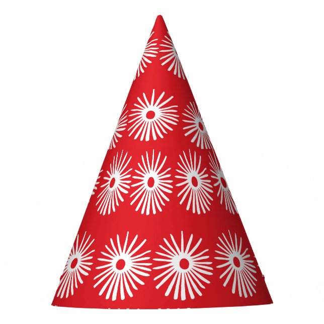 Chapeaux De Fètes Blanc noir, texture florale abstraite. (Devant)