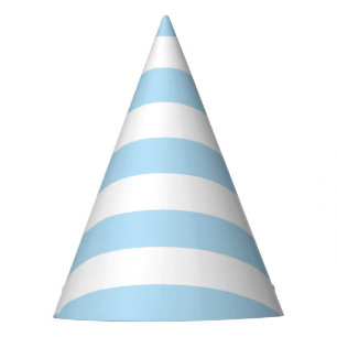 Chapeaux De Fètes Bleu, Blancs, Motif rayé