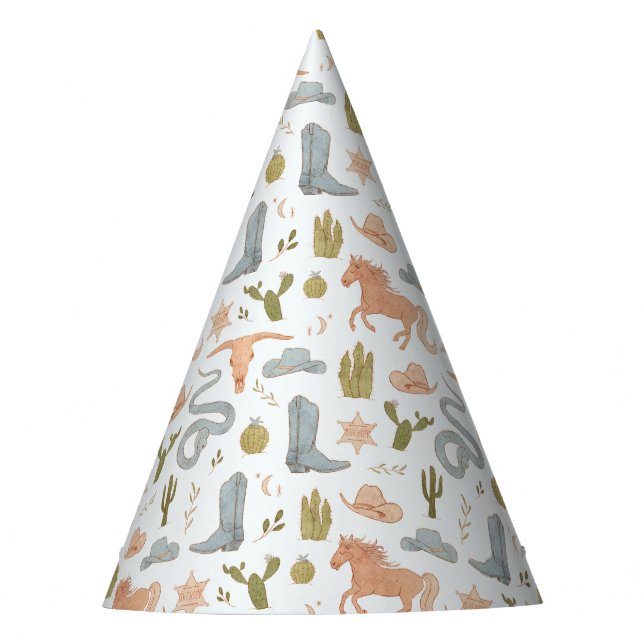 Chapeaux De Fètes Bleu Cowboy Occidental Anniversaire (Devant)