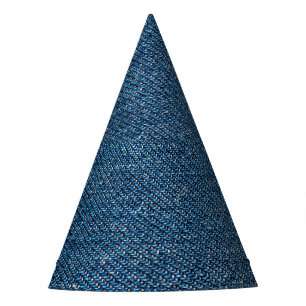 Chapeaux De Fètes Bleu Dénim Texture - Gros plan