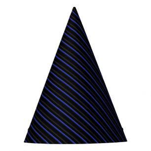 Chapeaux De Fètes Bleu foncé et Diagonale noire
