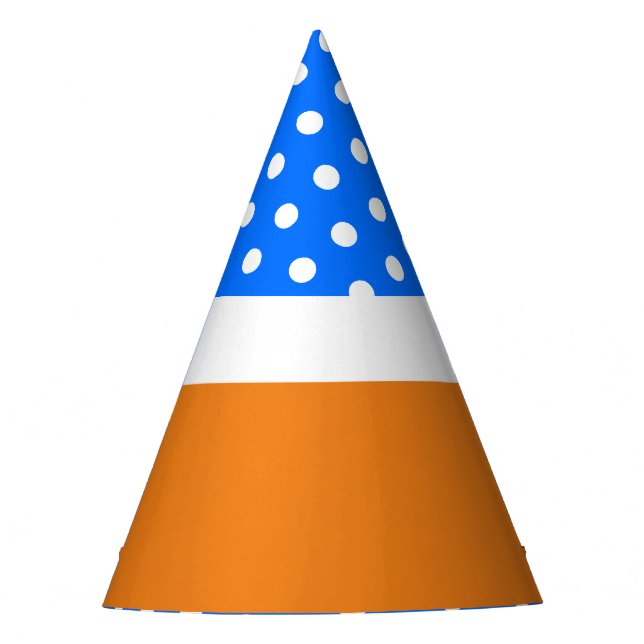Chapeaux De Fètes Bleu orange bleu orange blanc éclatant (Devant)