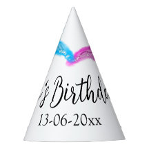 bleu rose sirène aquarelle ajouter nom anniversair