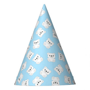 Chapeaux De Fètes Blue Polar Bear Anniversaire