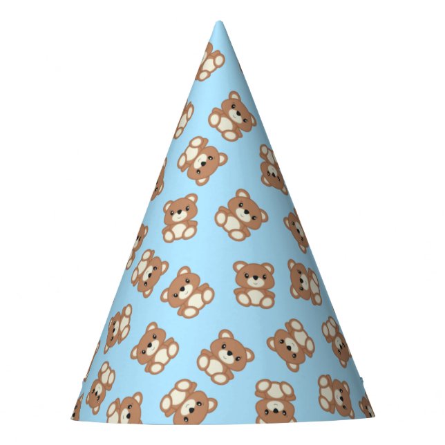 Chapeaux De Fètes Blue Teddy Bear Birthday Party (Devant)