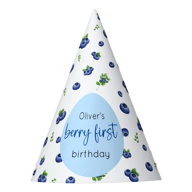 Chapeaux De Fètes Blueberry 1er anniversaire Berry First (Devant)