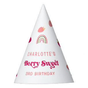 Chapeaux De Fètes Boho fraise Berry Sweet Anniversaire