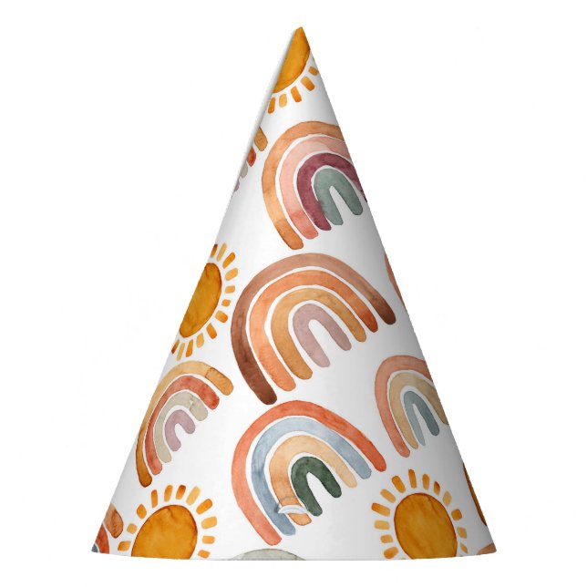 Chapeaux De Fètes Boho Modern Rainbow et Sun  (Gauche)