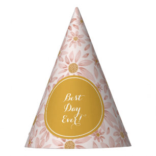 Chapeaux De Fètes Boho Pink Daisy Fleur sauvage d'anniversaire