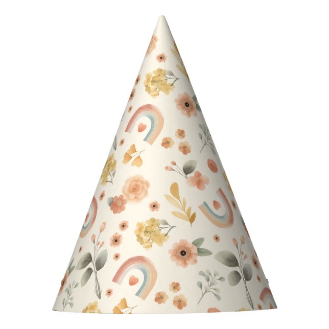 Chapeaux De Fètes Boho Rainbow Casquettes de fête d'anniversaire - E (Devant)