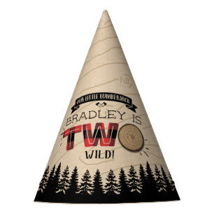 Chapeaux De Fètes Bois de bûcheron à plaies rustiques 2e anniversair