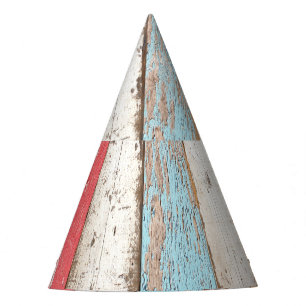 Chapeaux De Fètes Bois vintage : Texture criquée multicolore.