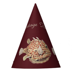 Chapeaux De Fètes Boîte aux poissons rouges nautiques vintage d'Erns