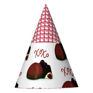Chapeaux De Fètes Bonbon Valentin XOXO et chocolat noir