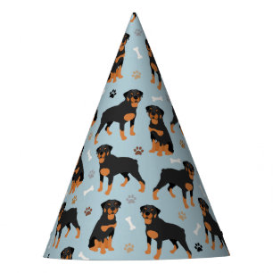 Chapeaux De Fètes Bones et pattes de chien Rottweiler