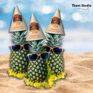 Chapeaux De Fètes Bonjour 30s Tropical Vintage Retro été Anniversair