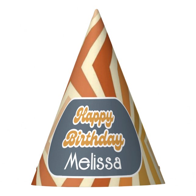 Chapeaux De Fètes Bonjour Quarty Retro Sun Super Wave Anniversaire (Devant)