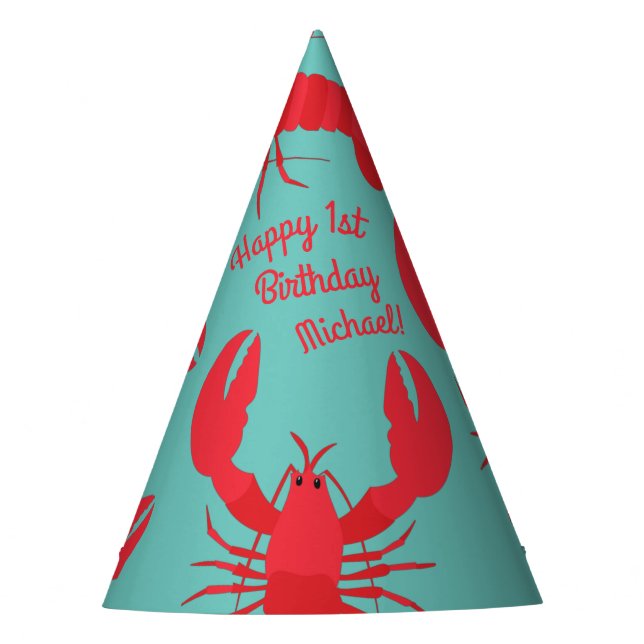 Chapeaux De Fètes Boule de homard Anniversaire Fête Enfants mignons (Devant)