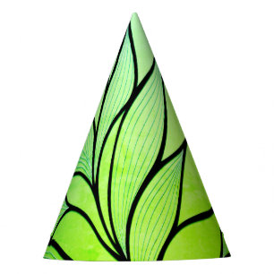 Chapeaux De Fètes Bright Green Hues Creative Leave Motif