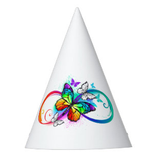 Chapeaux De Fètes Bright infinity with rainbow butterfly