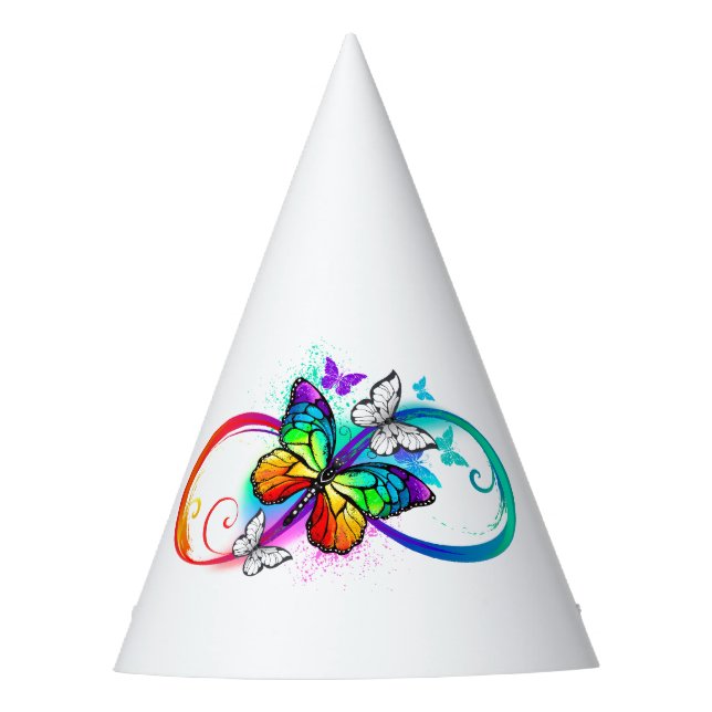 Chapeaux De Fètes Bright infinity with rainbow butterfly (Devant)