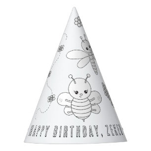 Chapeaux De Fètes Bumble Bee Anniversaire-Couleur de fête Votre prop