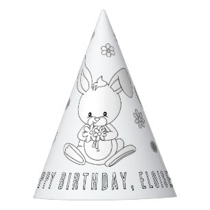 Chapeaux De Fètes Bunny Rabbit Anniversaire - Couleur votre propre C