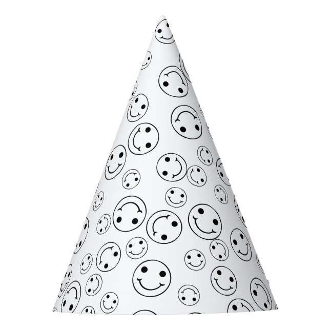 Chapeaux De Fètes BW Souriant face Emoji (Devant)
