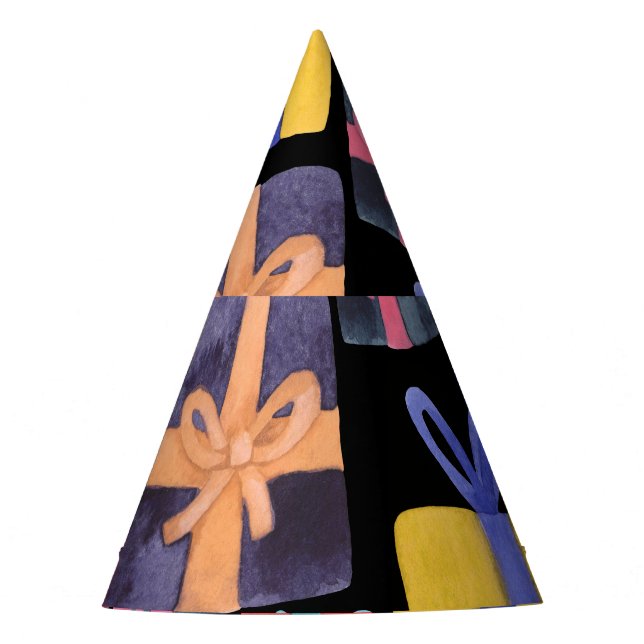 Chapeaux De Fètes Cadeaux multicolores Aquarelle transparente (Devant)